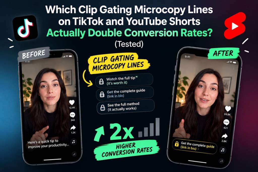 which clip-gating microcopy lines on tiktok and youtube shorts actually double conversion rates (tested)