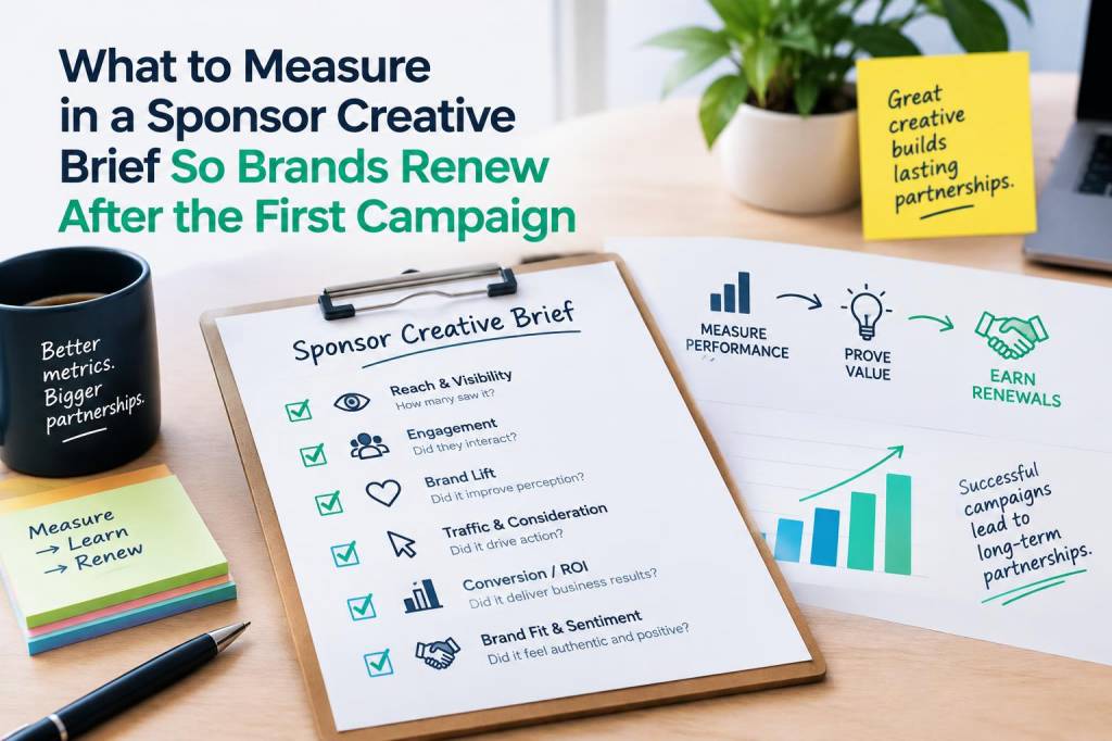 what to measure in a sponsor creative brief so brands renew after the first campaign